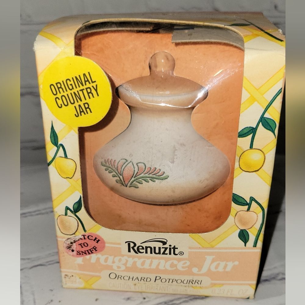 Vintage 90's Renuzit fragrance jar NEW orchard potpourri
